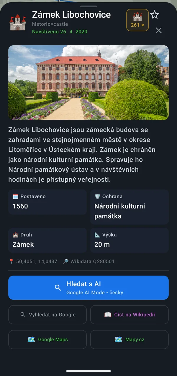 Place detail: Libochovice Chateau